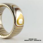 a mokume gane ring made out of vegas forge mokume