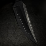 Phantom Vein San Mai Damascus billet with bold central vein pattern for knife making