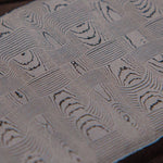 Close-up of Basketweave Damascus pattern showing detailed forged texture