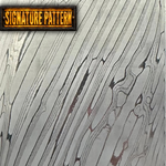 Forged Koa Damascus steel billet with flowing woodgrain-inspired lines