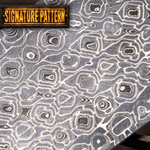 detailed lytic pattern damascus steel billet