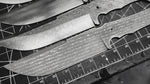 Video of Stainless Damascus fighter blade blanks – forged and profiled by Vegas Forge, ready for scales and sharpening