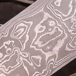 billet of stainless damascus steel billet that is random pattern by vegas forge