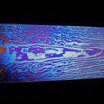 billet of random pattern titanium damascus also called timascus, moku-ti and damtanium