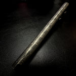 full bar of reverse reptilian pattern damascus steel round bar