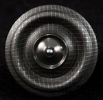 spinning top crafted from stainless Spirograph Damascus steel 