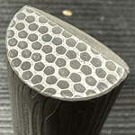 Polished Honeycomb Damascus rod with etched geometric layers