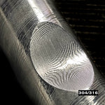 a twisted round bar stainless 304/316 damascus 