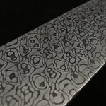 a bar of stainless wasphead pattern damascus steel